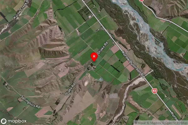 Otiake,Canterbury Satellite Map