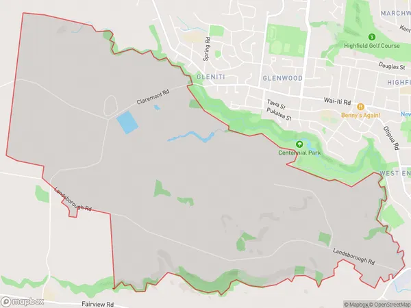 Otipua Creek, Canterbury Polygon Area Map