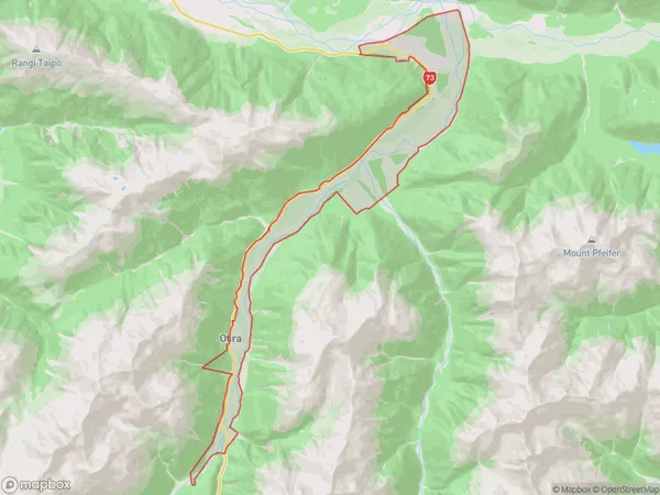 Otira, West Coast Polygon Area Map