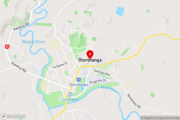 Otorohanga,Waikato Area Map