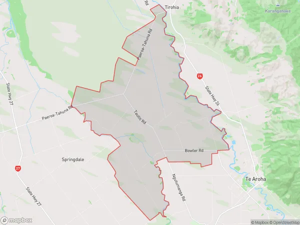 Otway, Waikato Polygon Area Map