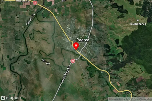 Paeroa,Waikato Satellite Map