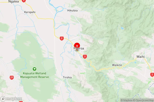 Paeroa,Waikato Region Map