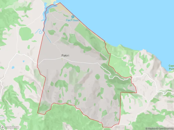 Pakiri, Auckland Polygon Area Map