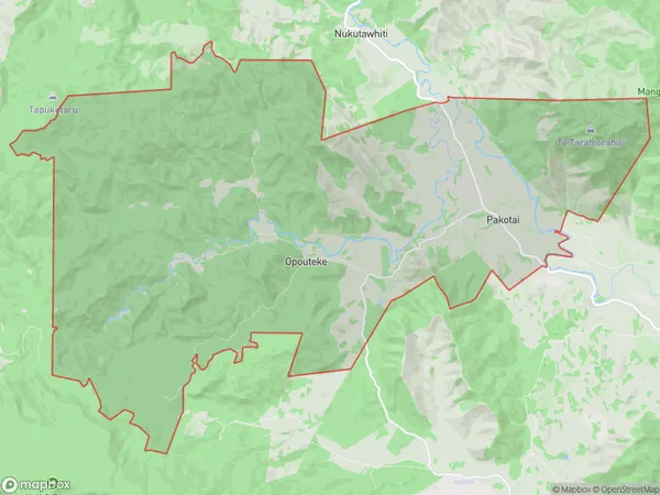 Pakotai, Northland Polygon Area Map