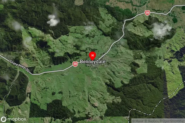 Maniaiti / Benneydale,Waikato Satellite Map