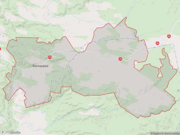 Maniaiti / Benneydale, Waikato Polygon Area Map