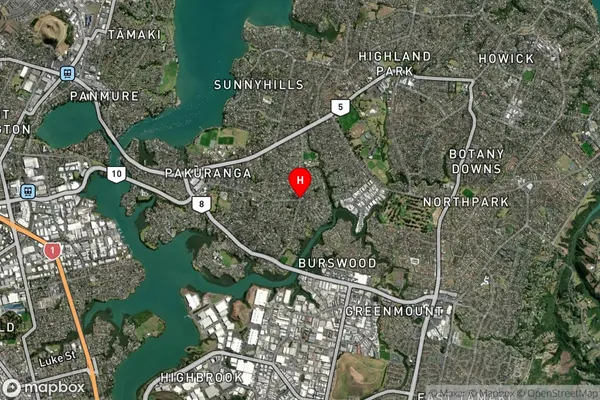 Pakuranga Heights,Auckland Satellite Map