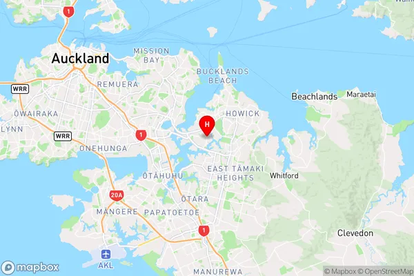 Pakuranga Heights,Auckland Region Map