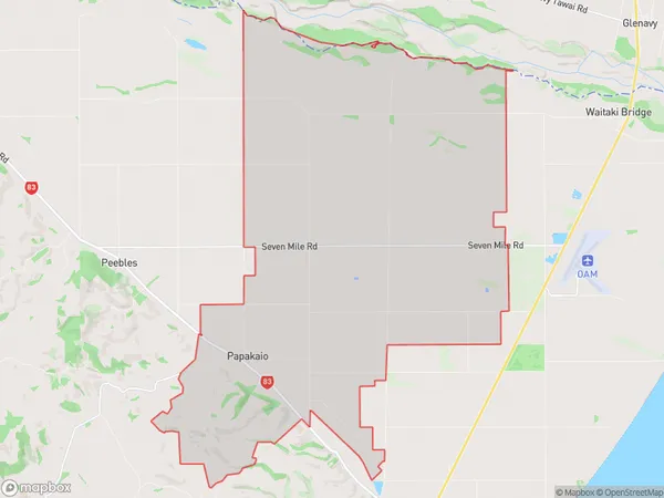 Papakaio, Otago Polygon Area Map