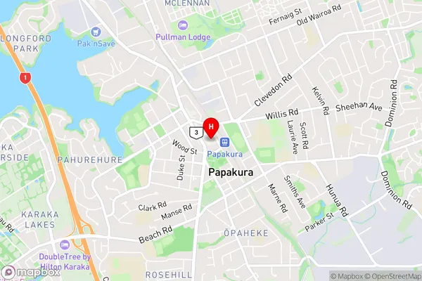 Papakura,Auckland Area Map