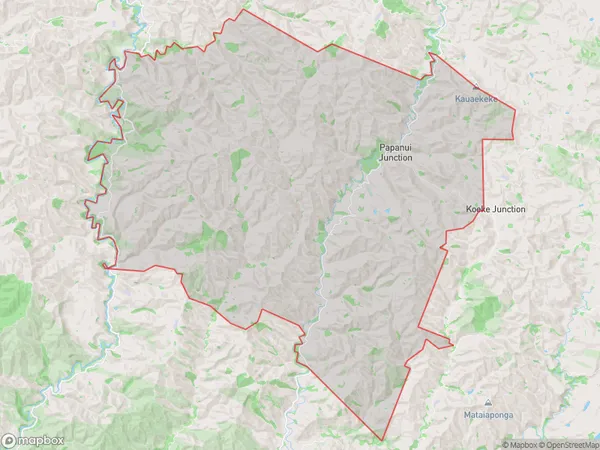 Papanui Junction, Manawatu-Wanganui Polygon Area Map