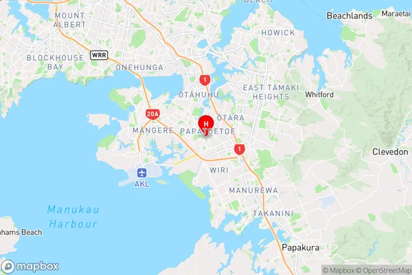 Papatoetoe,Auckland Region Map