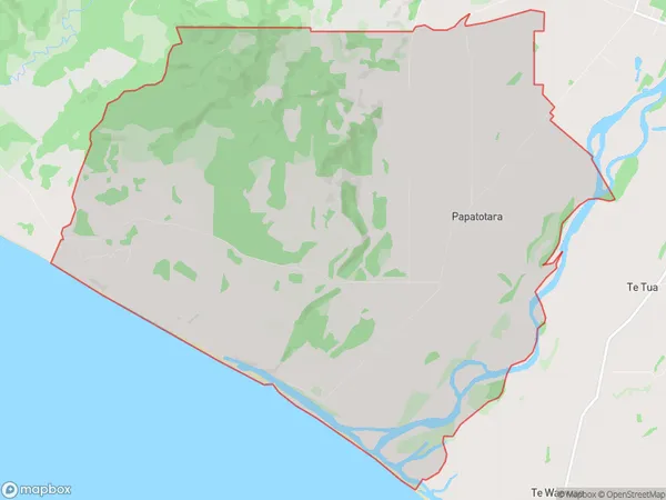 Papatotara, Southland Polygon Area Map