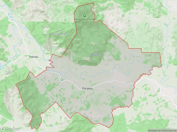 Parakao, Northland Polygon Area Map