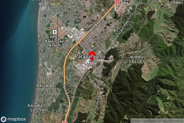 Paraparaumu,Wellington Satellite Map