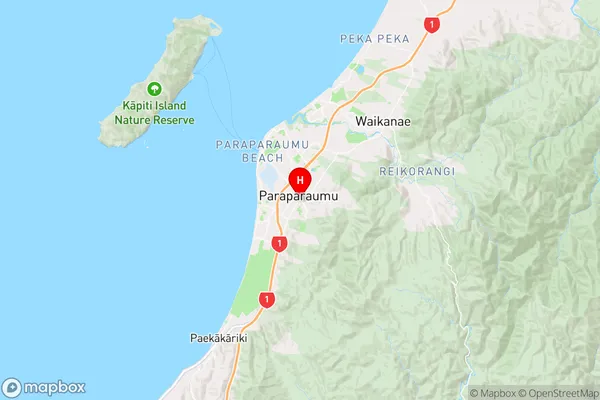 Paraparaumu,Wellington Region Map