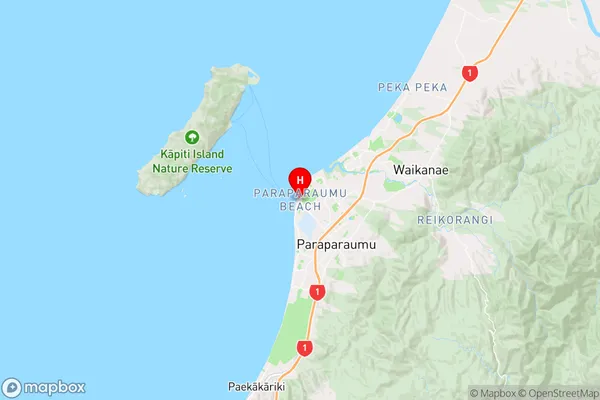 Paraparaumu Beach,Wellington Region Map