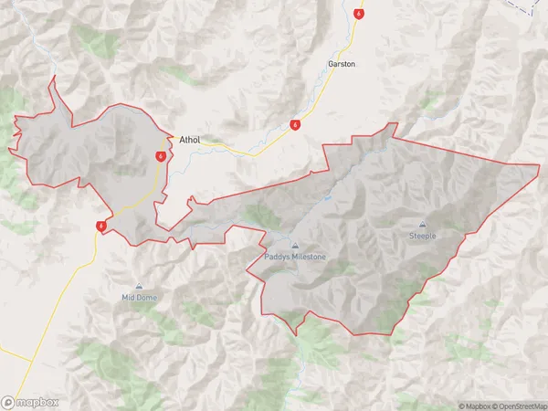 Parawa, Southland Polygon Area Map