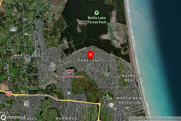 Parklands,Canterbury Satellite Map