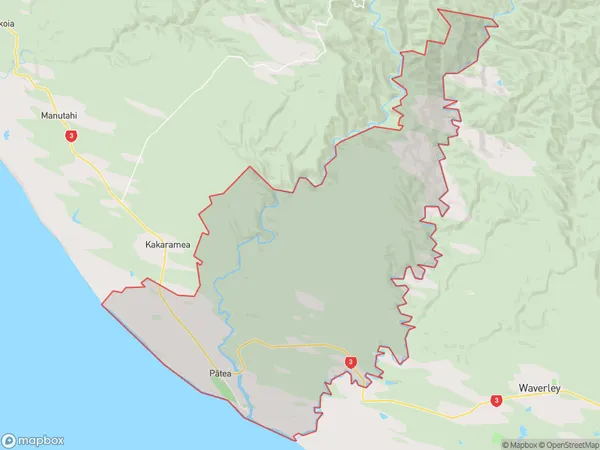 Patea, Taranaki Polygon Area Map