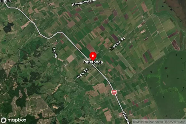Patetonga,Waikato Satellite Map
