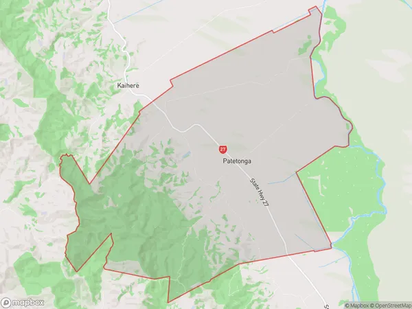 Patetonga, Waikato Polygon Area Map