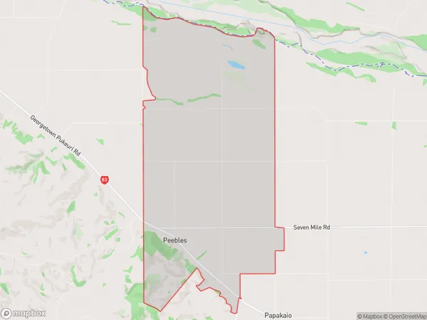 Peebles, Otago Polygon Area Map