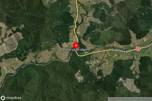 Pelorus Bridge,Marlborough Satellite Map