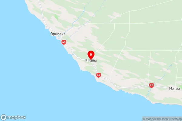 Pihama,Taranaki Region Map