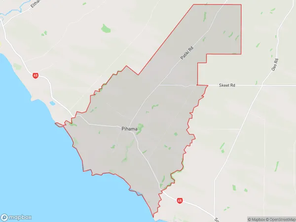 Pihama, Taranaki Polygon Area Map