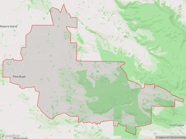 Pine Bush, Southland Polygon Area Map