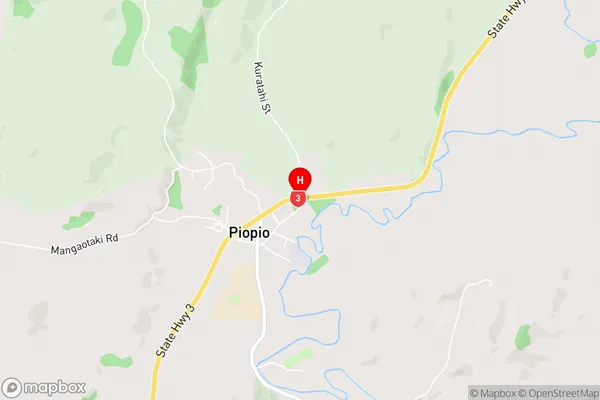 Piopio,Waikato Area Map