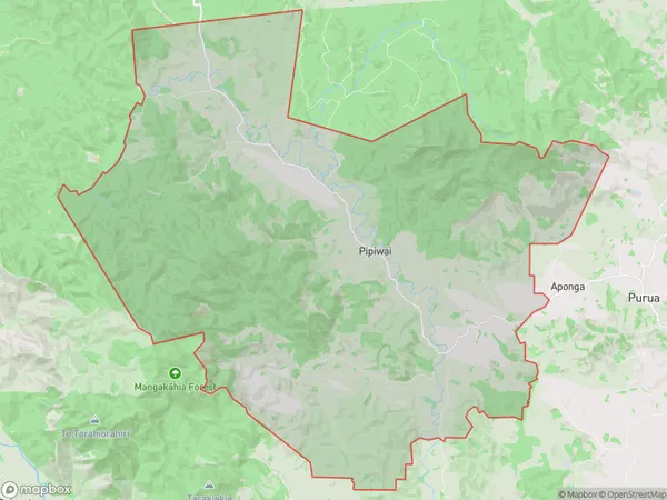 Pipiwai, Northland Polygon Area Map