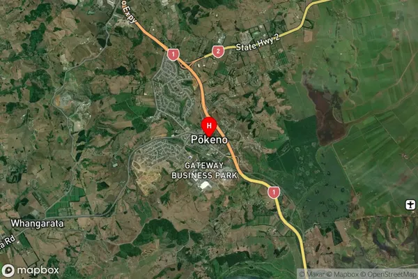 Pokeno,Waikato Satellite Map