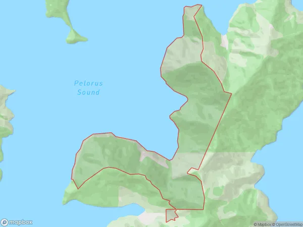 South East Bay, Marlborough Polygon Area Map