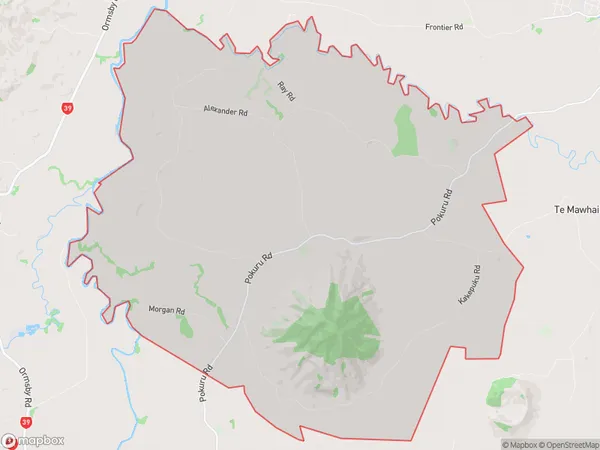 Pokuru, Waikato Polygon Area Map