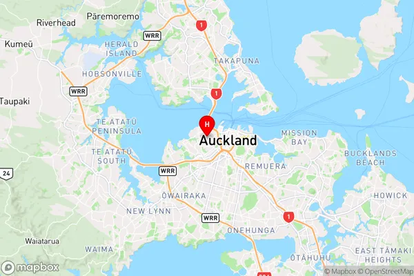 Ponsonby,Auckland Region Map