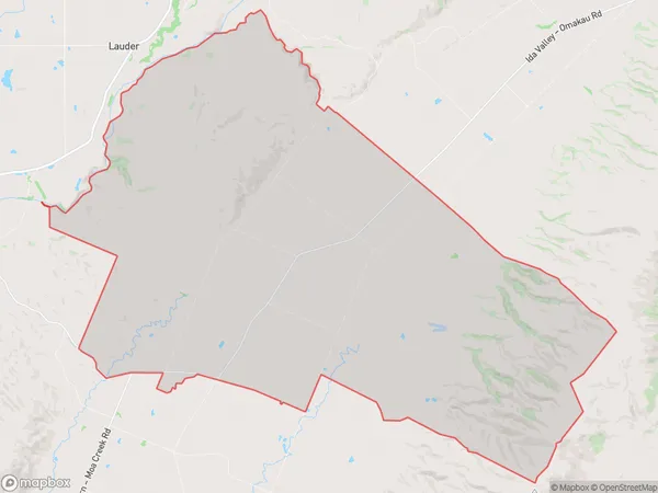 Poolburn, Otago Polygon Area Map