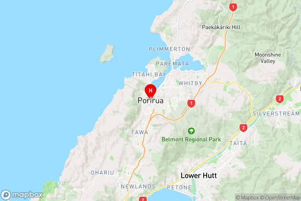 Porirua City Centre,Wellington Region Map