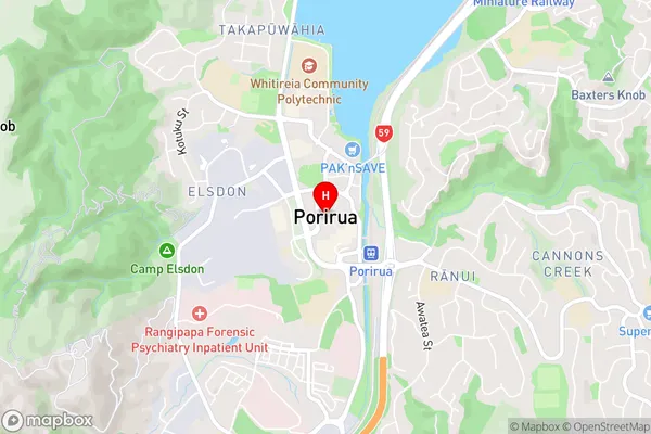 Porirua City Centre,Wellington Area Map