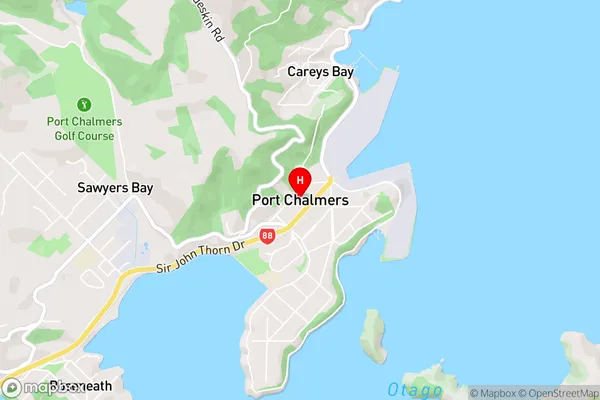 Port Chalmers,Otago Area Map