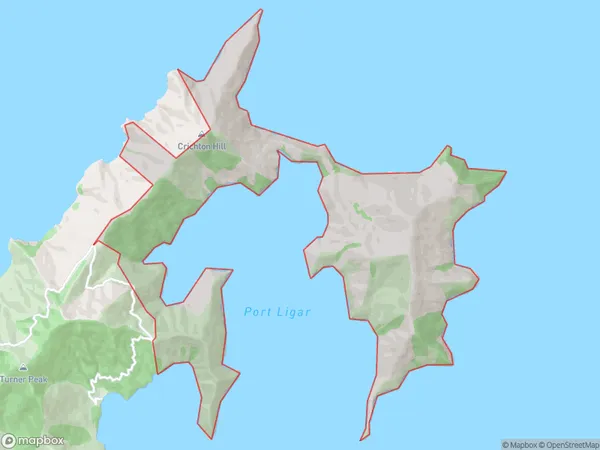 Port Ligar, Marlborough Polygon Area Map