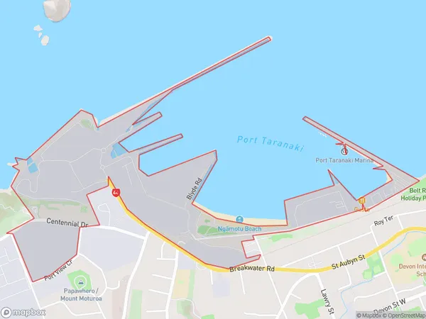 Port Taranaki, Taranaki Polygon Area Map