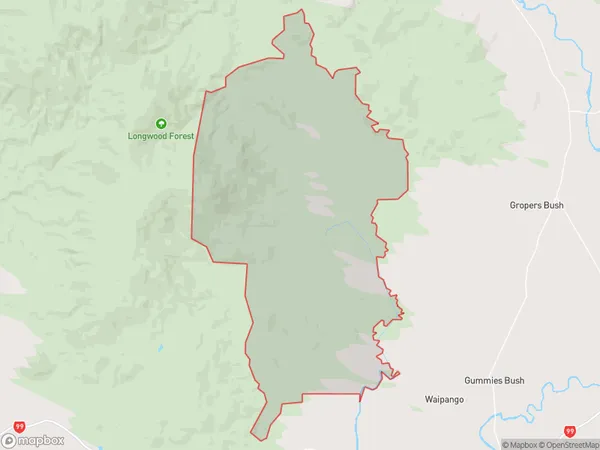 Pourakino Valley, Southland Polygon Area Map