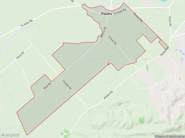 Pukahu, Hawke's Bay Polygon Area Map