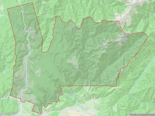 Akatarawa Valley, Wellington Polygon Area Map