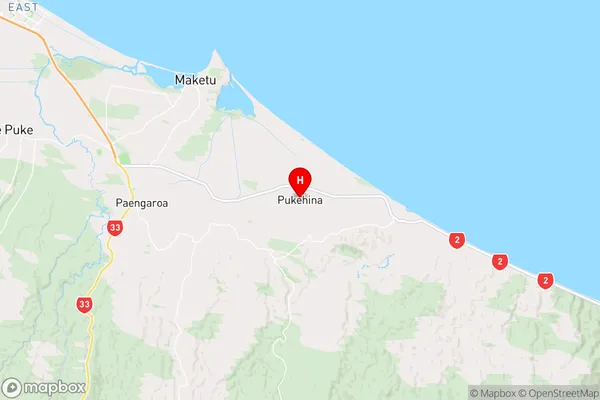 Pukehina,Bay of Plenty Region Map