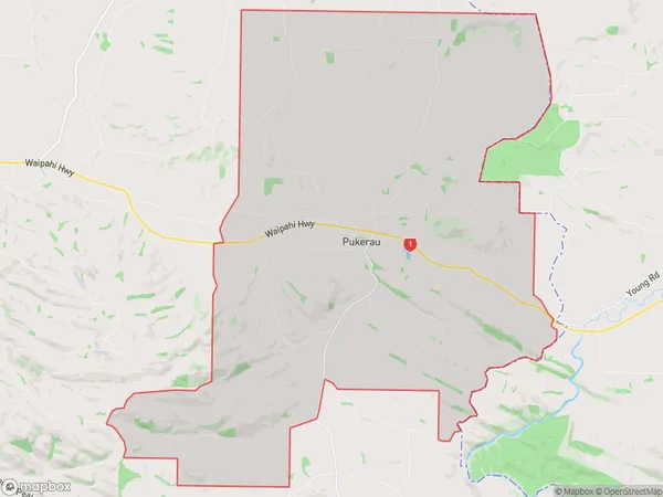 Pukerau, Southland Polygon Area Map