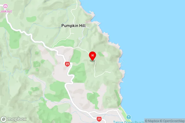 Pumpkin Hill,Waikato Area Map